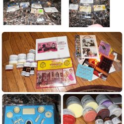 Lot of various dollhouse accessories 2 kits, paint, mini dollhouse items & more 