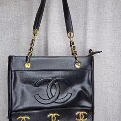 Chanel classic black double C chain bag