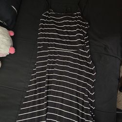 Black And White Striped Dress
