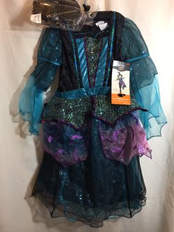 Mystery Witch Halloween costumes dress set large( 10-12)100% polyester