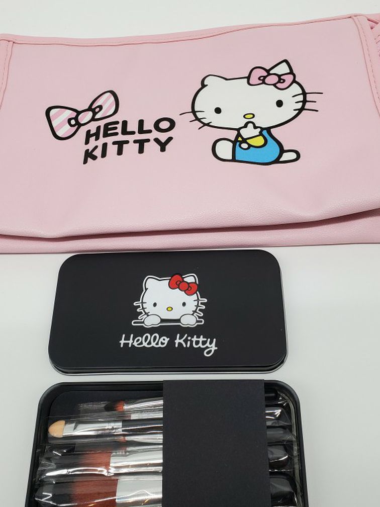 Hello Kitty Make Up Bag And Brushes