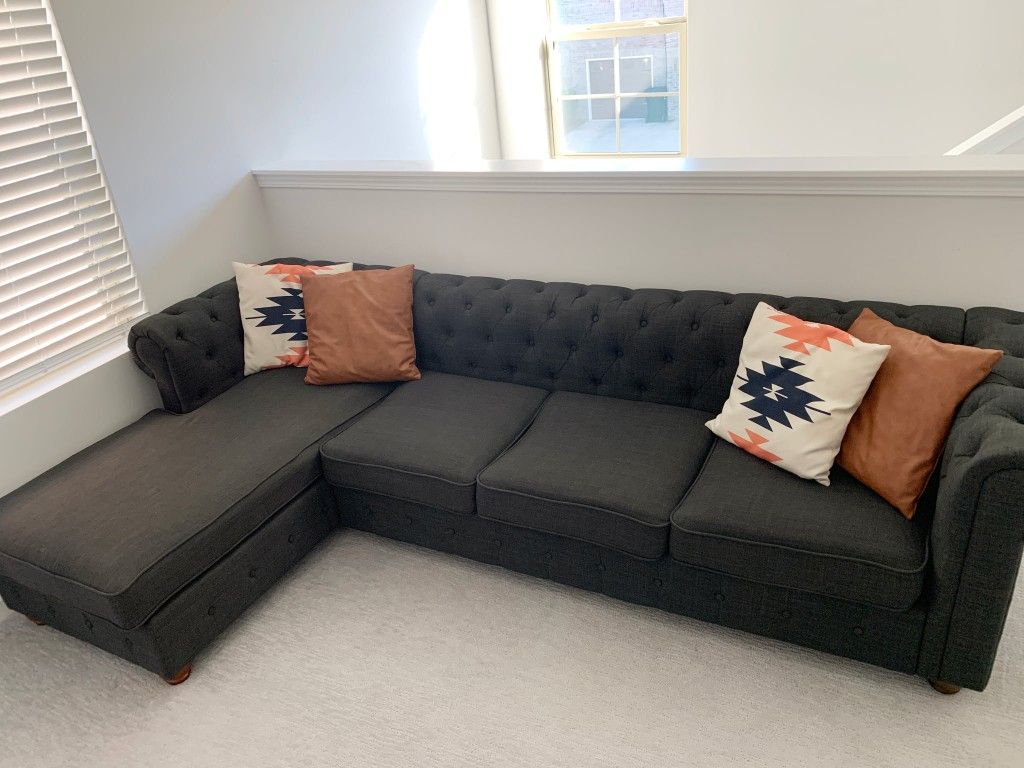 Quitaque 112" Wide Left Hand Facing Sofa & Chaise by Greyleigh