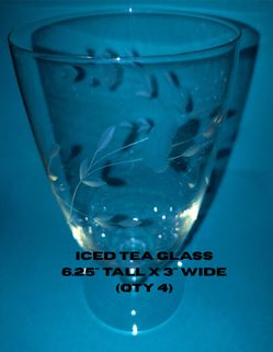 18-Piece Etched Glass Set - Wine Glasses, Iced Tea Glasses, Tumblers, and Candle Holders