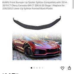 C7 Corvette Front Lip Splitter 2014–2019 Z06/GS – Open Box 