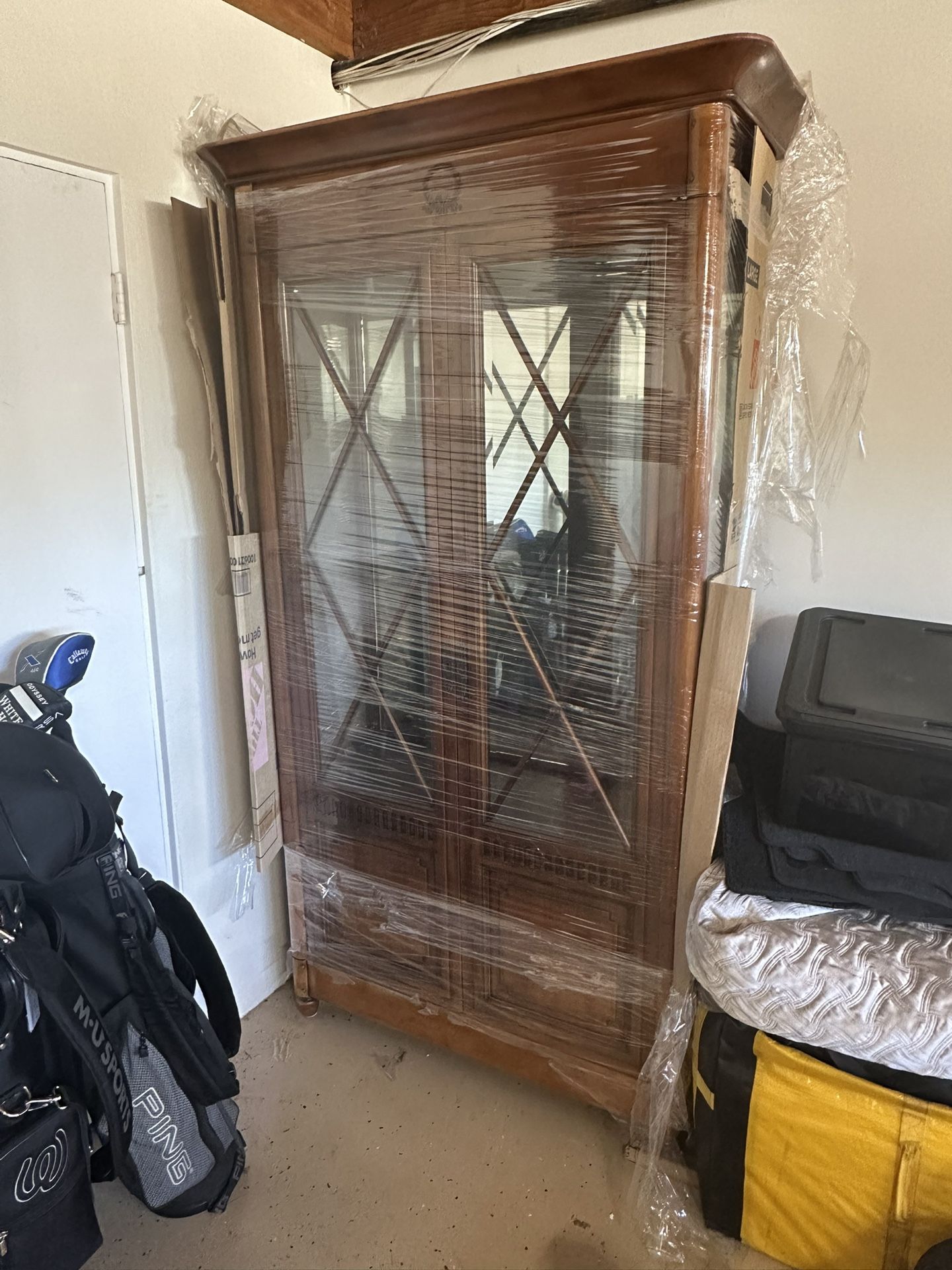 Antique Solid Wood Display Case