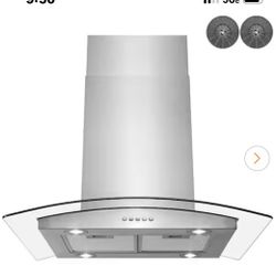 New 36 In Range Hood For Kitchen Island 