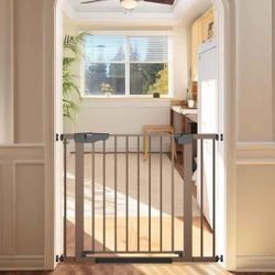 Baby Gate 30-41 Inch Auto Close Walk Through Safety Gate for Stairs Dogs Pets
