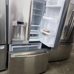 REFRIGERATOR GE STAINLESS STEEL WITH WARRANTY 