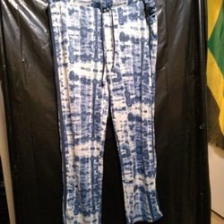 Lucky Brand Women's Blue Tie Dye Lounge Pants. Size XL.