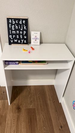 Small white desk $30 OBO
