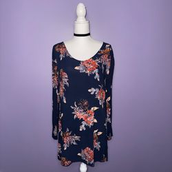 Xhilaration Floral Open Sleeve Mini Dress