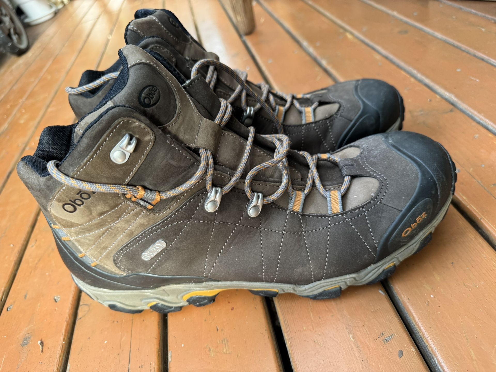 Oboz Men's Bridger Waterproof Mid Hiking Boots - Sudan - Size 14W