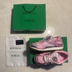 Bottega Veneta Pink And Silver Orbit Sneaker