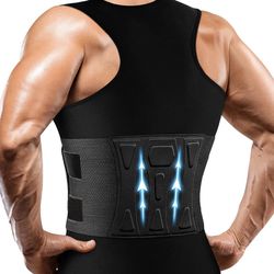 Cimkiz Mens Waist Trainer Sauna Vest for Men Faja Para Hombre Sweat Vest for Men Back Support Belt Body Shaper