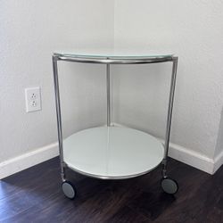 IKEA STRIND Glass Rolling Cart/ Table