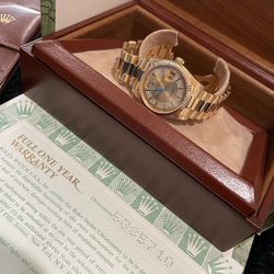 Rolex Day Date - 3 Row Diamond String Dial Full Set