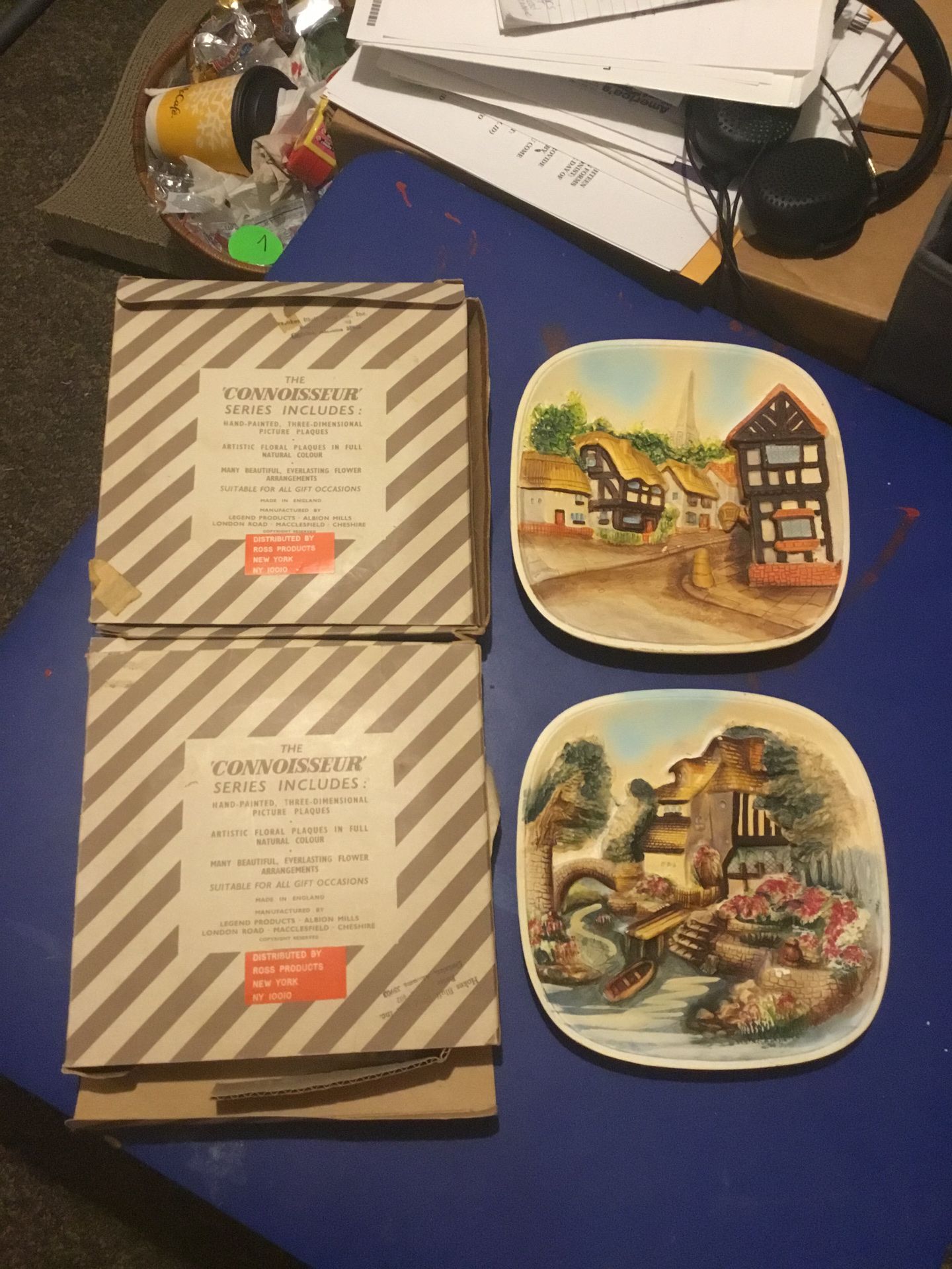 The Connoisseur series 2 Hand-Painted Three-Dimensional Picture Plaques