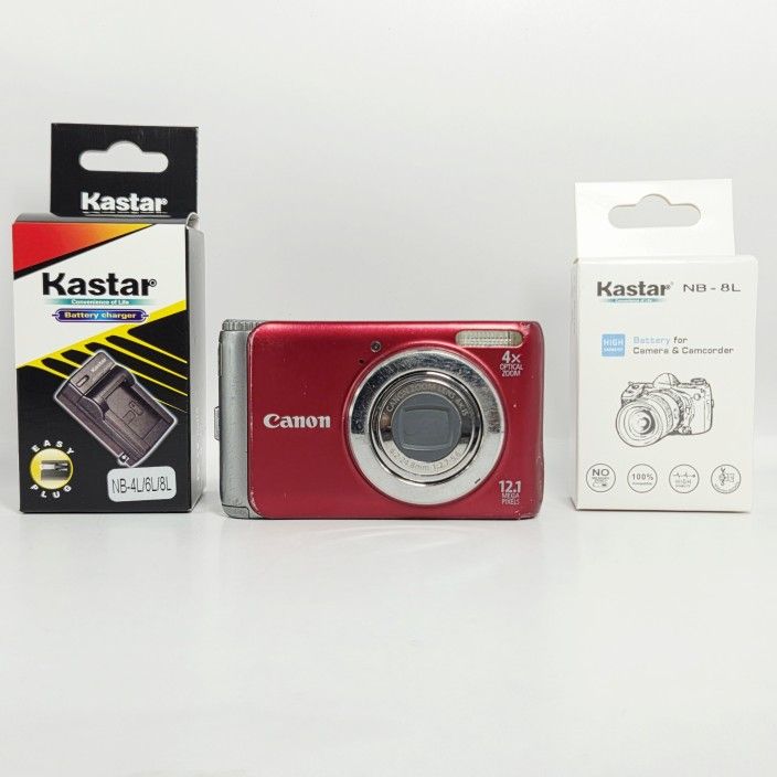 Canon PowerShot A3100 IS 12.1MP 4x Zoom Digital Camera TESTED Works READ !