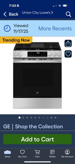 GE Crisp Mode 30-in 5 Burners 5.3 cu ft Sliden -In Natural Gas Range (Stainless Steel)