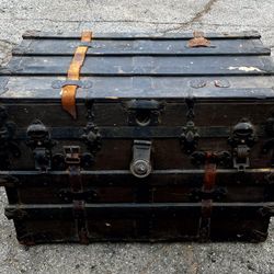 Wooden Antique Steamer Trunk
