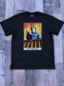 Halloween The Boogeyman Black Graphic Movie T-Shirt Size L Original Movies