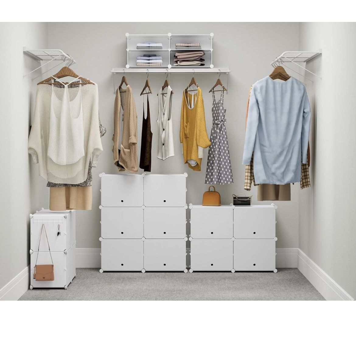 HOMIDEC Shoe Rack, 4 Tier Shoe Storage Cabinet 16 Pair Plastic Shoe Shelves Organizer for Closet Hallway Bedroom Entryway