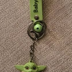 Grogu (Baby Yoda) silicone charm keychain, officially licensed from Star Wars: The Mandalorian