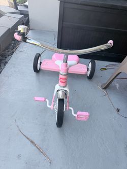 Radio Flyer Classic Pink Tricycle, for Ages 2-4, 10" Front Wheel, Bell