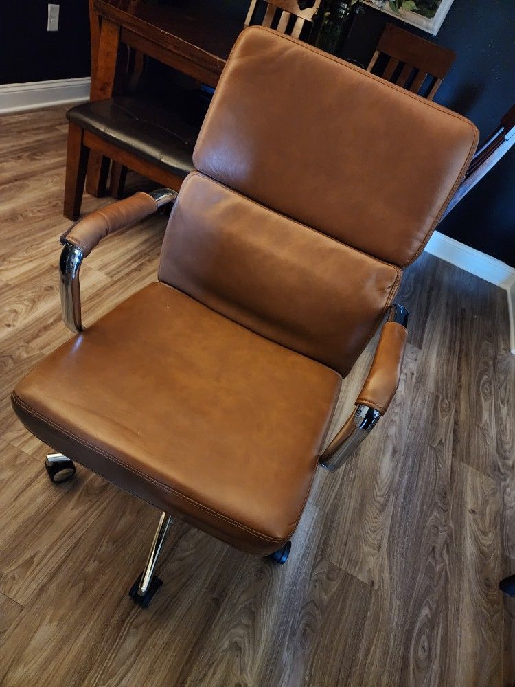 Camel Leather Office Chair