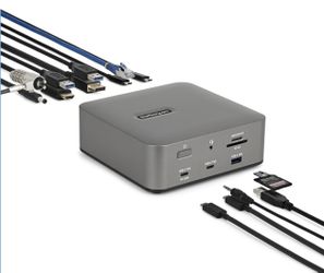 Simplify your workspace with this high-performance dock for Thunderbolt 5, Thunderbolt 4, and USB4 laptops. Connect up to three 4K 144Hz displays or d