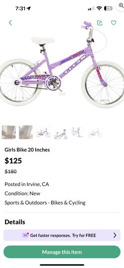 Girls Bike 20 Inch