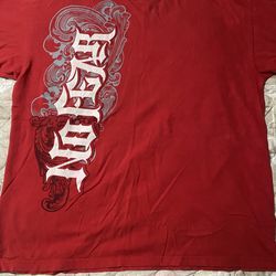 y2k red “No Fear” shirt size XL