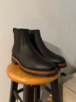 black leather boots