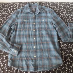 Grayers Heritage Flannels Men's Medium Flannel Shirt Plaid Button Up Long Sleeve