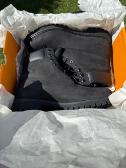 Men’s Timberland Premium 6-Inch Waterproof Boot Black Nubuck Size 10