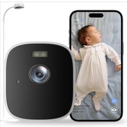 2K Smart Baby Monitor with Floor Stand, Crib Camera with Night Vision, Baby Breathing Monitor, No Wearables WiFi Baby Camera with Cry & Motion Alerts,