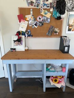 100% authentic wood desk
