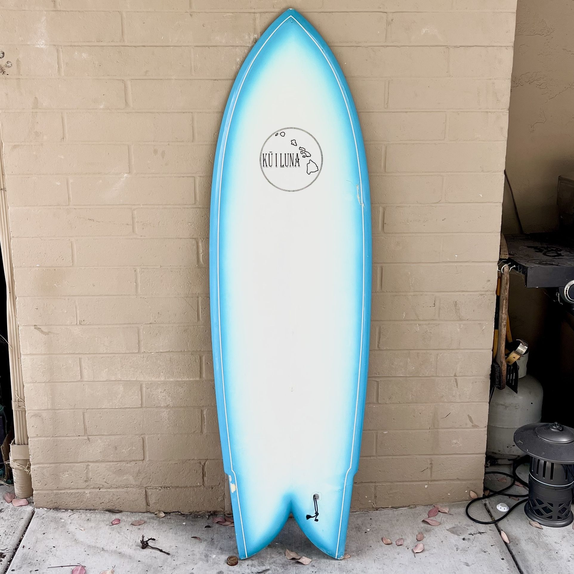 5’8 Ku I lina Twin Fin Fish Retro Keel Surfboard Surf Board (not Bing Channel Islands Tyler Warren Album Wavestorm Soft Top Lost Machado Midlength)