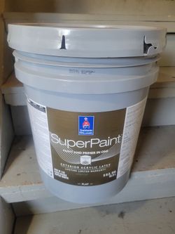 5 gallons of Super Paint Exterior Flat