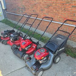 Lawnmowers for sale. Prices start at $180; actual prices vary depending on the specific unit.