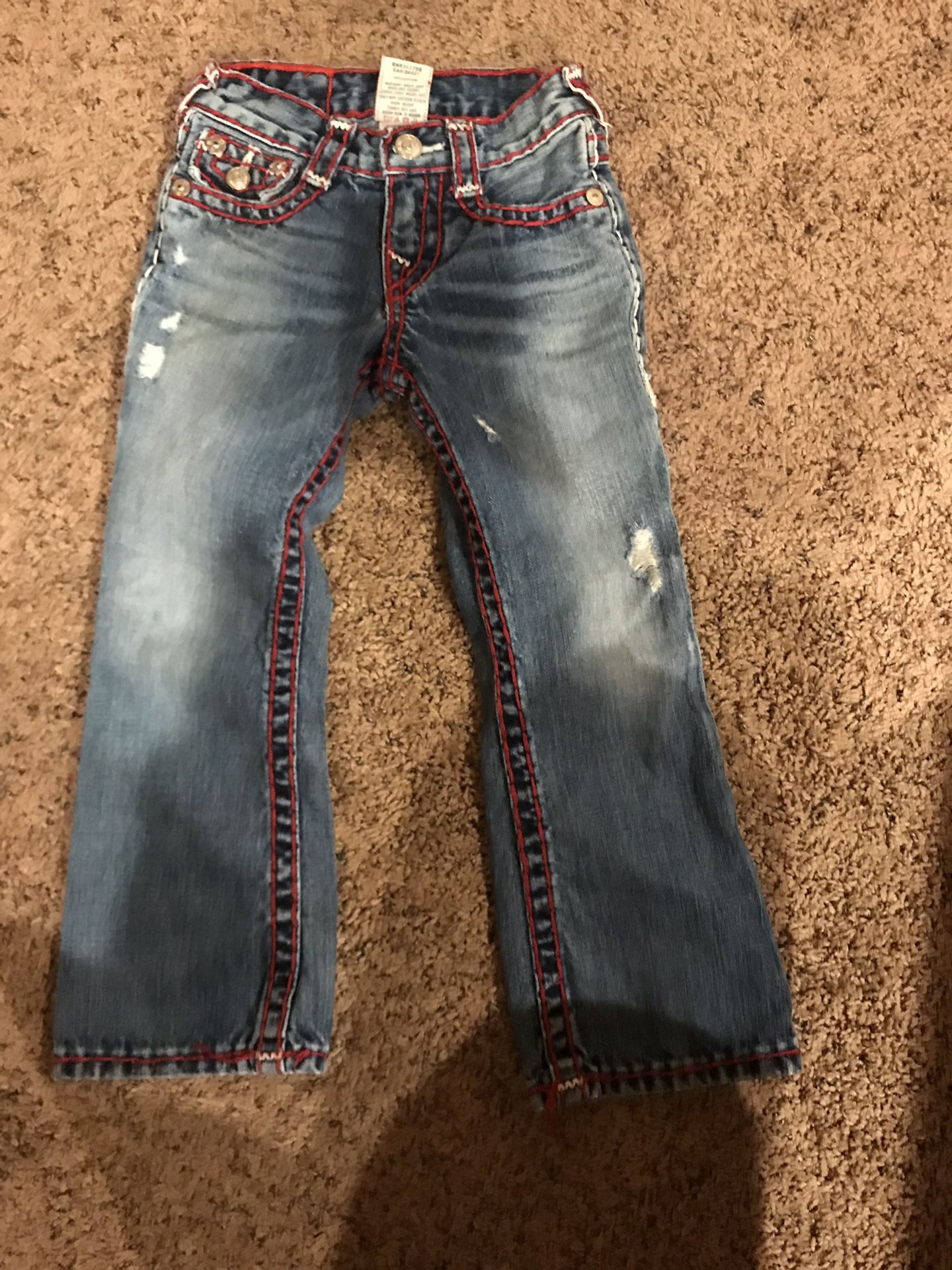 Kids pants True religion girls red stitching