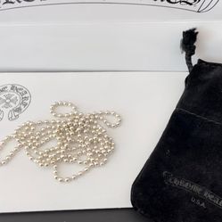 Chrome Hearts Ball Chain 30 Inch Adjustable 925 Sterling Silver Necklace - NWT