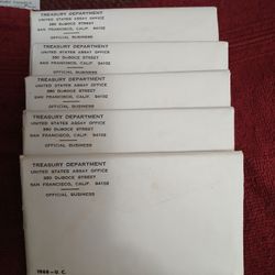 (6) UNC SEALED 1968 US MINT SETS 