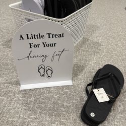 Wedding Sign And Flip Flops