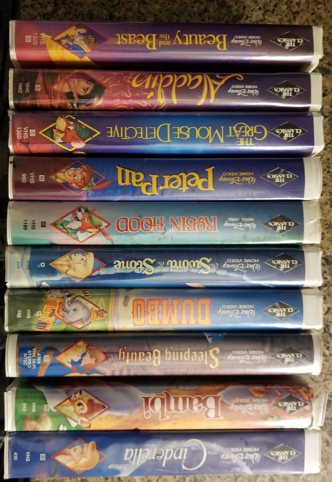 Disney Black Diamond VHS Set of 10 Classics