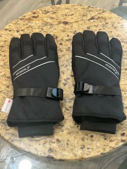 NEW MOREOK 3M Thinsulate Winter Ski Gloves - Size Large (Black)