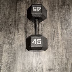 Single 45 lb dumbbell