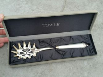 Silver Plate pasta spoon by towle