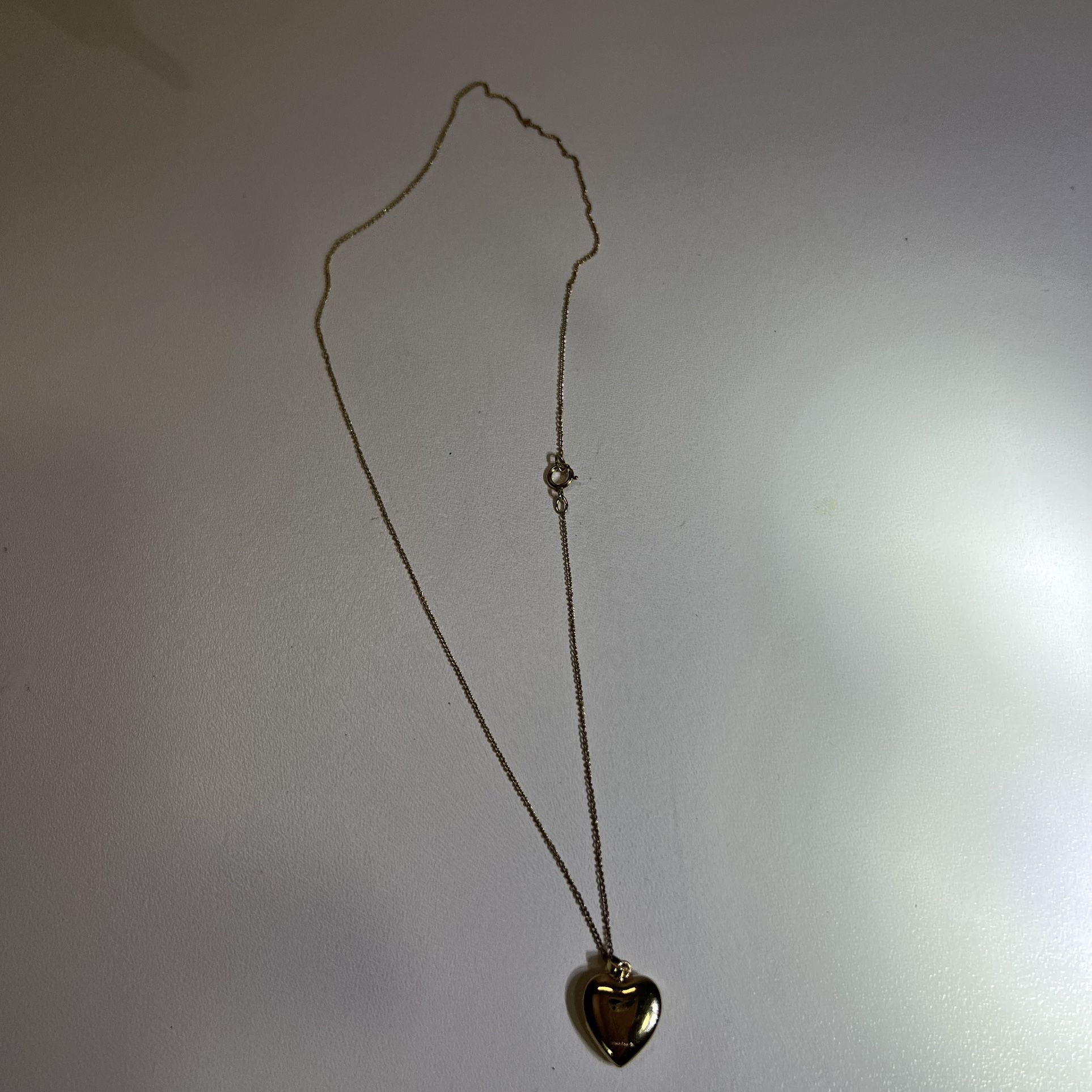 Necklace 16” 14 kt GF k & Heart Pendant