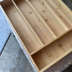 (2) Cutlery Trays. Bamboo And resin. Each $10